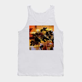 Black Leaf Abstract Tank Top